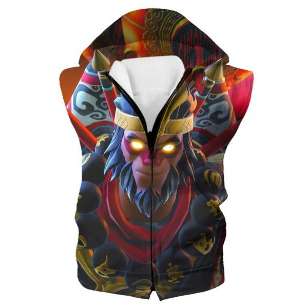 Fortnite Wukong Hoodies - Pullover Skins Red Hoodie