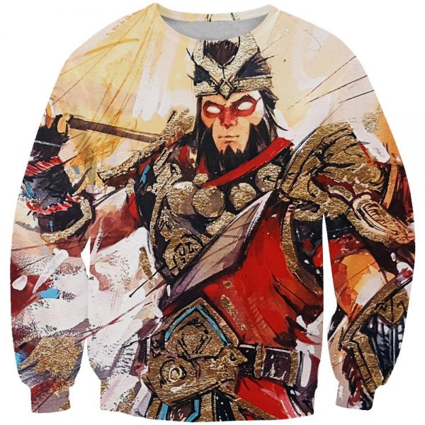 Fortnite Wukong Skin Hoodies - Skins Printe Pullover White Hoodie