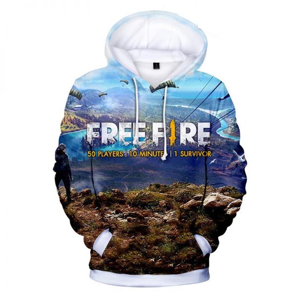 Free Fire Hoodies - Free Fire Game Series Battle Royale Poster 3D Hoodie