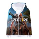Free Fire Hoodies - Garena Unisex 3D Print Zipper Gaming Hoodie
