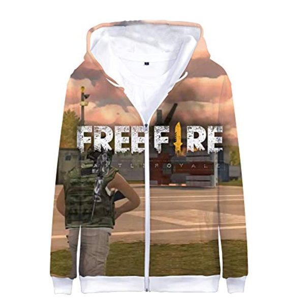 Free Fire Hoodies - Unisex 3D Print Zipper Gaming Hoodie