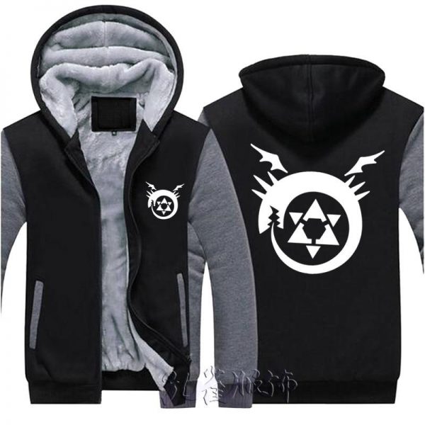 Fullmetal Alchemist Coats& Jackets - Zip Up Cardigan Fleece Jacket