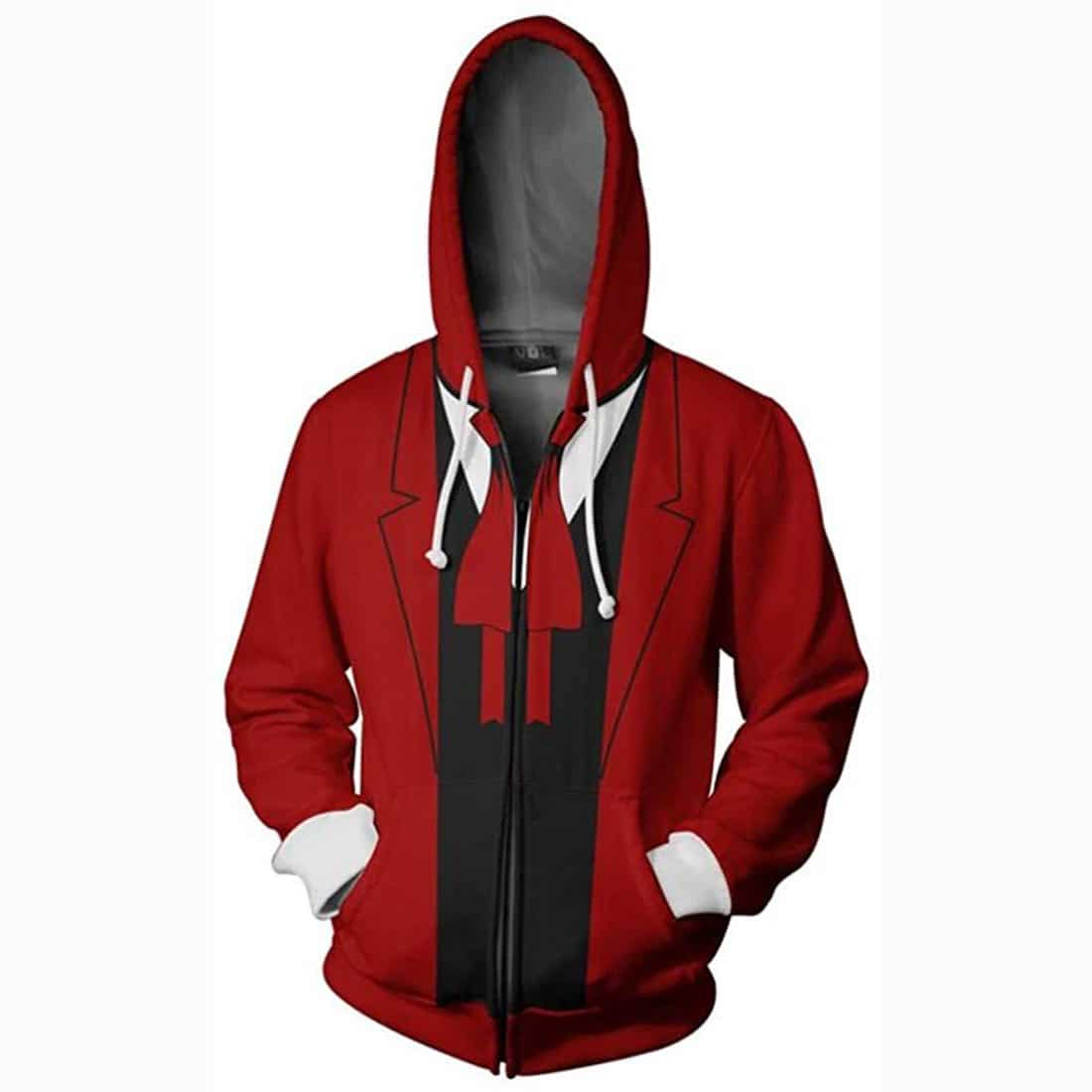 Fullmetal Alchemist Edward Elric Costume Anime Cosplay Hoodie 3D Printed Zipper Jacket
