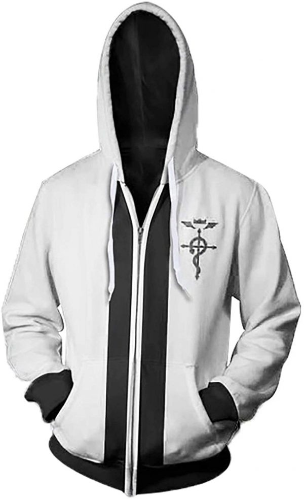Fullmetal Alchemist Edward Elric Hoodies - Zip Up Red Hoodie Jacket