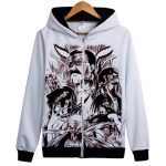 Fullmetal Alchemist Hoodies - Zip Up Anime Brown Print Hoodie