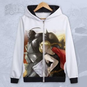 Fullmetal Alchemist Hoodies - Zip Up Anime Cosplay Hot Hoodie Coat