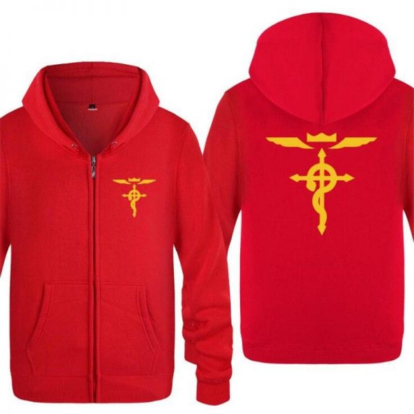 Fullmetal Alchemist Hoodies -  Zipper Fleece Long Sleeve Jacket