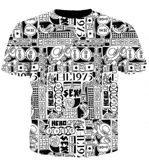 Funny 1975 Hoodies - Pullover Back And White Hoodie