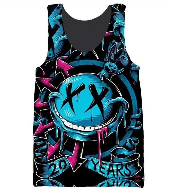 Funny Blink 182 Hoodies - Zip Up Demon Black 3D Hoodie