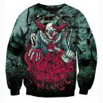 Funny Clown Sweatshirts- Evil Nausea Black Sweatshirt
