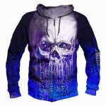 Funny Death Is The Only Game Over Hoodies - Pullover White Skull Hoodie
