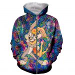 Funny Fashion Bugs Bunny Long Sleeves 3D Print Hoodies