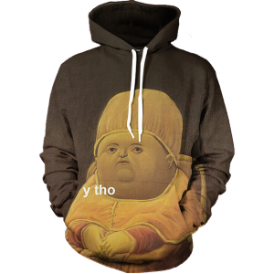 Funny Fat Y Tho? Hoodie - Character Yellow Pullover Hoodies