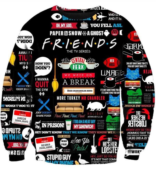 Funny Friends Hoodies - Pullove Black Hoodie