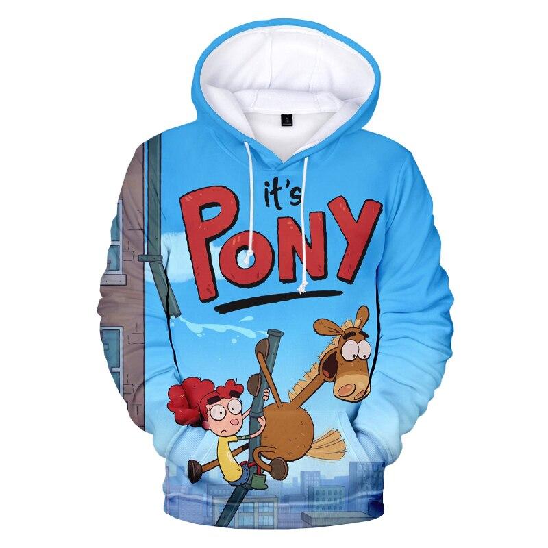 Funny Hooded Cartoon TV Series It's Pony 3D Print Hoodies