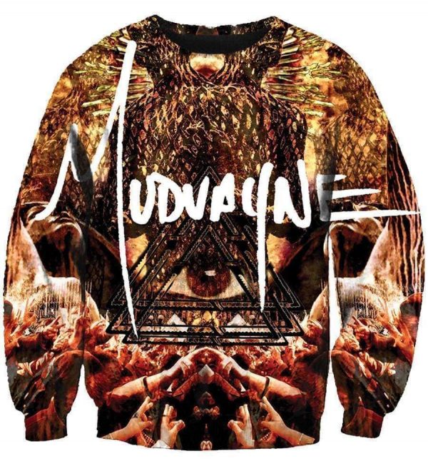 Funny Mudvayne Hoodies - Pullover The Eye Black 3D Hoodie