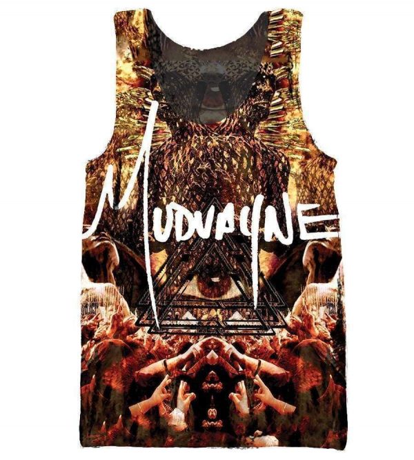 Funny Mudvayne Hoodies - Zip Up The Eye Black 3D Hoodie