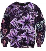 Funny Pop Evil Sweatshirts - Blooming Violet Deep Purple 3D Sweatshirt