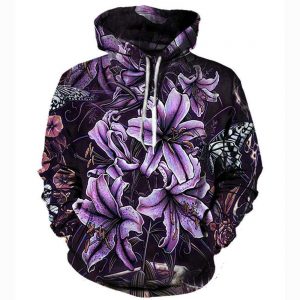 Funny Pop Evil Sweatshirts - Blooming Violet Deep Purple 3D Sweatshirt