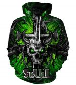 Funny Skull Hoodies - Pullover Skull In The Green Hoodie