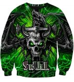 Funny Skull Hoodies - Pullover Skull In The Green Hoodie