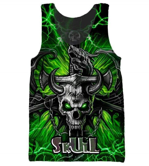 Funny Skull Hoodies - Pullover Skull In The Green Hoodie