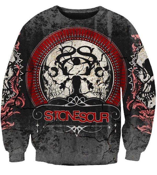 Funny Stone Sour Hoodies - Zip Up Totem Black Hoodie