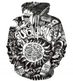 Funny Sublime Hoodies - Black And White The Sun Shines Pullover Hoodie