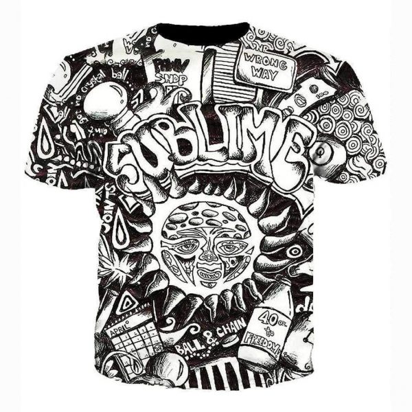 Funny Sublime Sweatshirts - Black And White The Sun Shines Sweatshirt