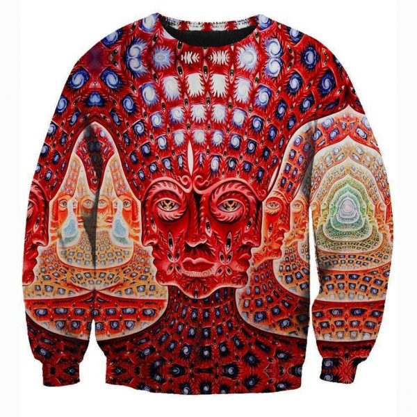 Funny Tool Band Hoodies - Pullover Red Buddha Statue Hoodie