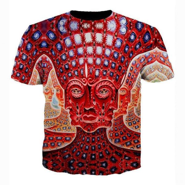 Funny Tool Band Hoodies - Pullover Red Buddha Statue Hoodie