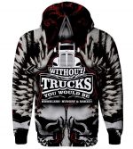 Funny Truck Driver Hoodies - Pullover Black Hoodie