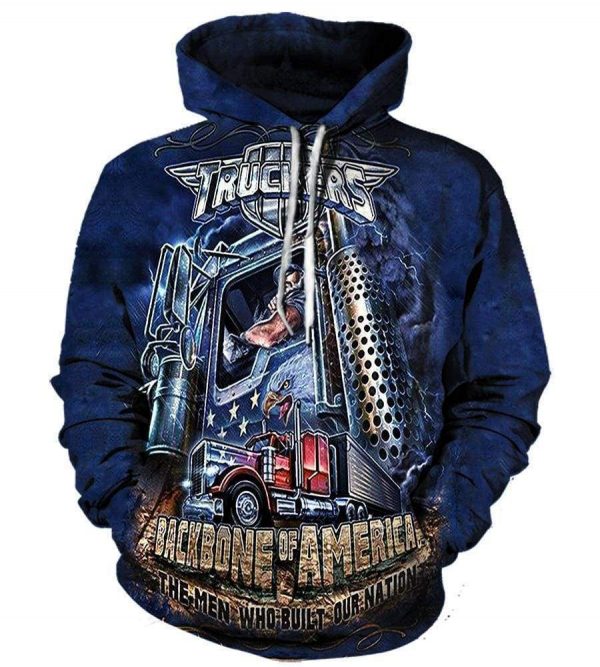 Funny Truck Driver Hoodies - Pullover Blue Hoodie