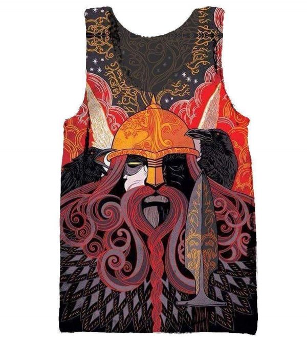 Funny Vikings Eye Hoodies - Pullover Red D Hoodie