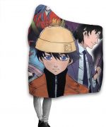 Future Diary Fleece Hooded Blanket - Anime Printed Flannel Blanket