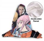 Future Diary Fleece Hooded Blanket - Anime Printed Flannel Blanket