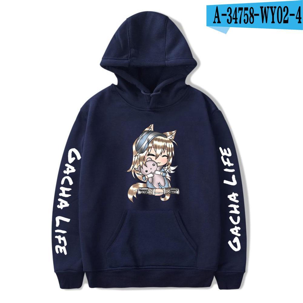 Hoodies Anime Gacha Life para homens e mulheres, pulôver 3D Game