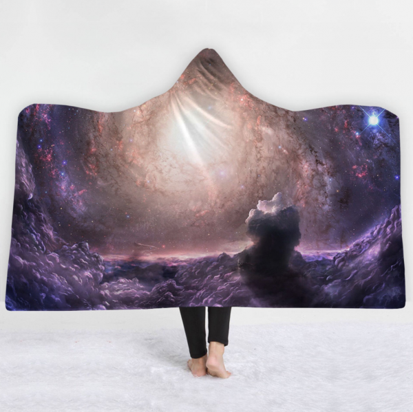 Galaxy Hooded Blanket - Dark Clouds Black Blanket