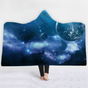 Galaxy Hooded Blanket - Looking Into Space Blanket