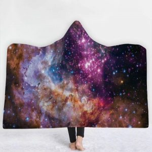 Galaxy Hooded Blanket - Purple Blanket