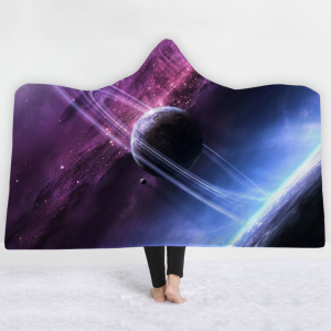 Galaxy Hooded Blanket - Space Black Blanket