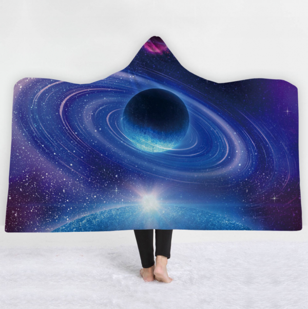 Galaxy Hooded Blanket - Star Blue Blanket