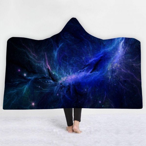 Galaxy Hooded Blanket - Starry Sky Blue Blanket