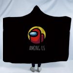 Game Among Us 3D Print Fleece Hooded Blanket