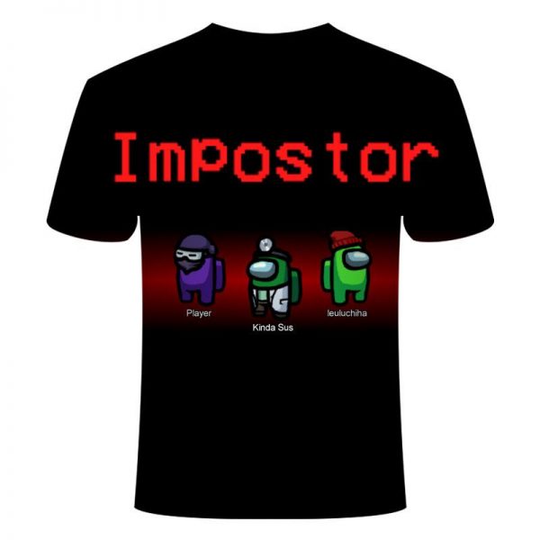 Game Among Us 3D Printed Breathable Short Sleeve T-Shirt