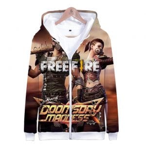 Game Free Fire 3D Zipper Hoodie - Funny Long Sleeve Sweatshirt