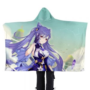 Game Genshin Impact Flannel Hooded Blanket