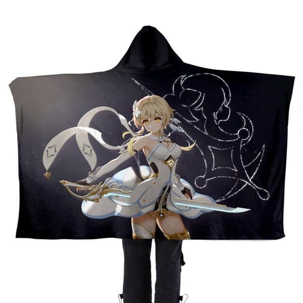 Game Genshin Impact Flannel Hooded Blanket