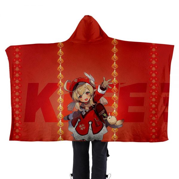 Game Genshin Impact Flannel Hooded Blanket