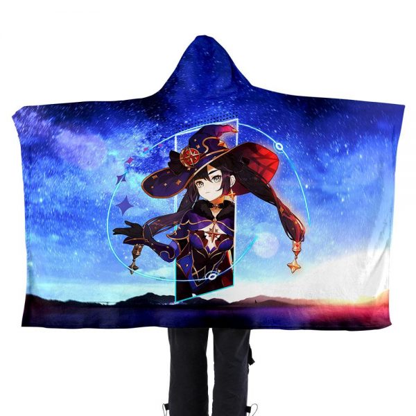 Game Genshin Impact Flannel Hooded Blanket